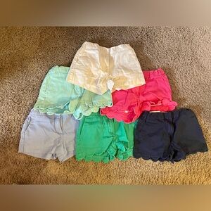 Crewcuts Colorful Kids Scalloped Shorts Set - 6 pairs